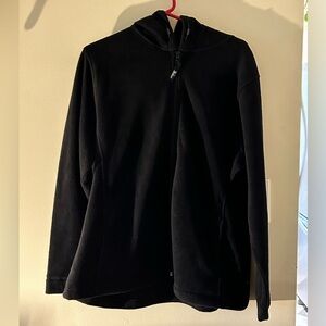 Woolrich-{Size: XL}-Women’s Black Fleece Hooded Zippered Jacket